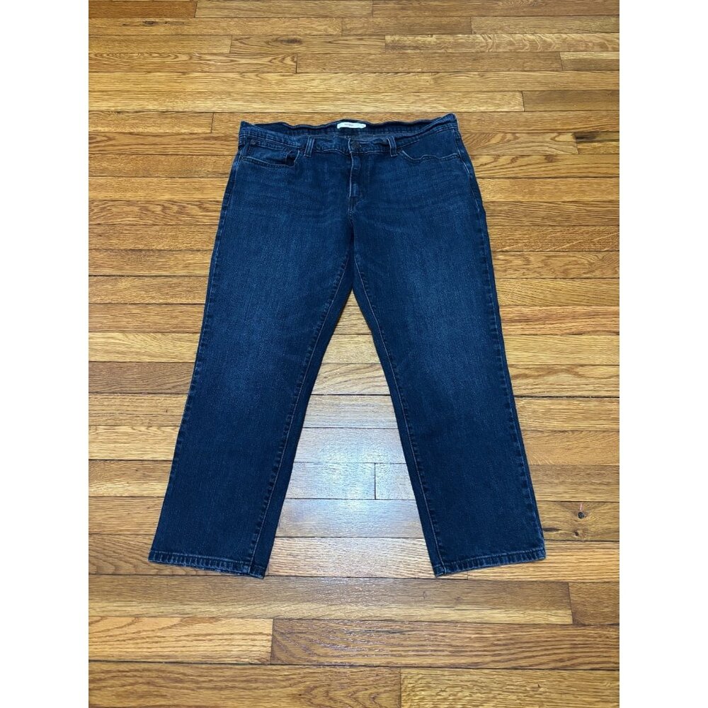 Levi's Womens Boyfriend Jeans Size 32 35x25 Blue Dark Wash Blue Stretch Denim